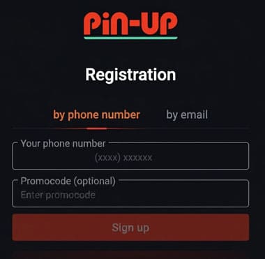 Register account pin up